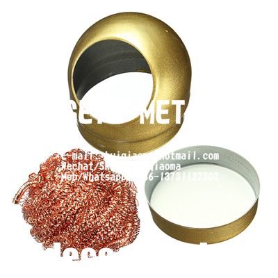 Copper Scouring Pads, Copper Scrubber, Kitchen Cleaning Scourer Balls, Wire Mesh Spiral Copper Scourers supplier