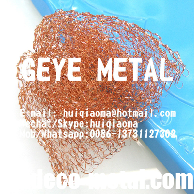 Knitted Flat Wire Copper Mesh Scourer Pads, Abrasive Cleaning Polishing Copper Scouring Balls, Scrubbers supplier