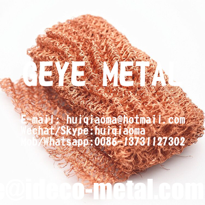 Multi-Strand Knitted Copper Wire Mesh Crimped for Distiller Column Packings Beer Wine Brewing, 100% Pure Copper supplier