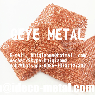 Multi-Strand Knitted Copper Wire Mesh Crimped for Distiller Column Packings Beer Wine Brewing, 100% Pure Copper supplier