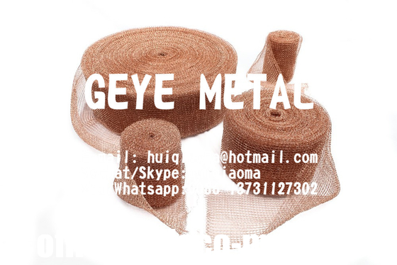 Copper Knitted Wire Mesh Tapes for EMC RFI Screening, Copper Knit Woven Shielding Conductive Fabrics Tubes supplier